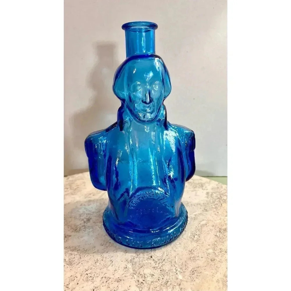 Simon's Centennial Bitters Wheaton Cobalt Blue George Washington Bitters Bottle